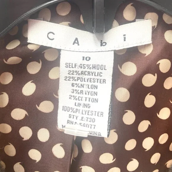 CAbi Pink and Brown Plaid Blazer - Picture 5 of 8